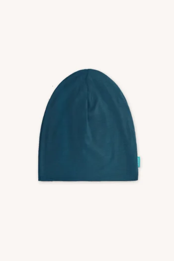 Czapka z wełny merino cienka petrol