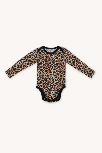 Body z wełny merino dla dzieci panterka