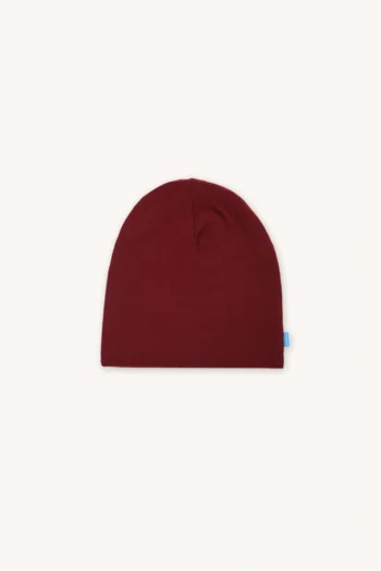 Czapka z wełny merino dla dzieci cienka bordowa