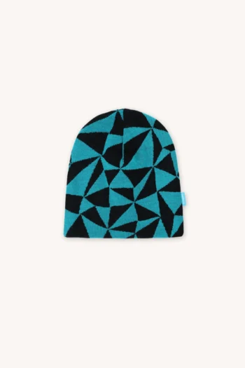 Czapka z wełny merino termoaktywna dla dzieci w trójkąty