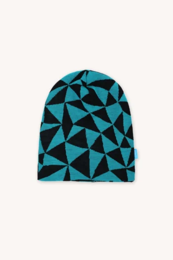 Czapka z wełny merino termoaktywna w trójkąty
