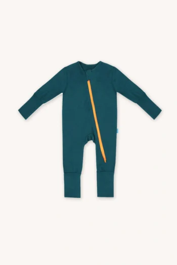 Rampers z wełny merino cienki petrol