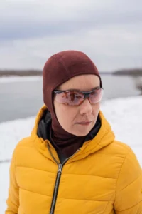 Kominiarka termoaktywna z wełny merino bordowa