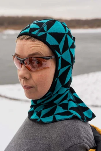 Kominiarka termoaktywna z wełny merino w trójkąty