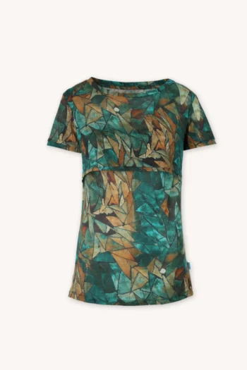 Koszulka do karmienia z wełny merino green gorpcore