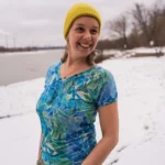 Koszulka z wełny merino damska blue gorpcore Koszulka z wełny merino damska blue gorpcore