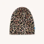 Czapka z wełny merino cienka panterka Czapka z wełny merino cienka panterka