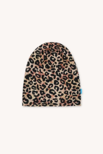 Czapka z wełny merino cienka panterka
