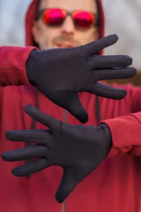 Rękawiczki cienkie liner z wełny merino czarne