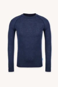 Bielizna termoaktywna z wełny merino 100% męska góra denim