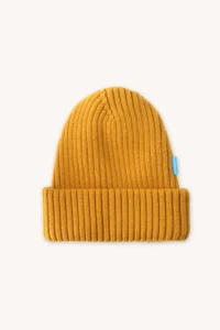 Czapka z wełny merino dla dzieci miodowa