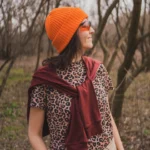 Koszulka z wełny merino prosta damska panterka Koszulka z wełny merino prosta damska panterka