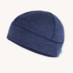 Czapka pod kask rowerowy z wełny merino denim