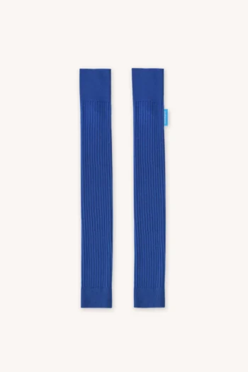 Getry z wełny merino ocieplacze na nogi kobaltowe