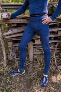 Kalesony termoaktywne z wełny merino 100% męskie denim