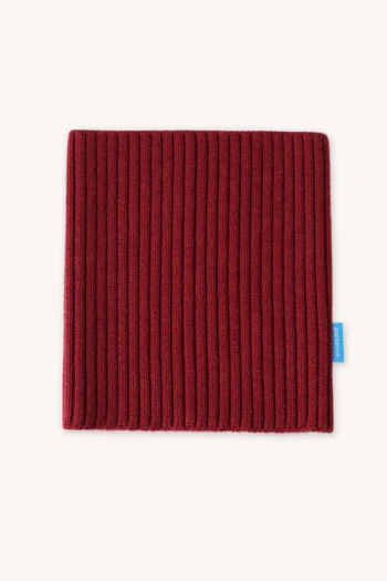 Komin z wełny merino ściągaczowy bordowy