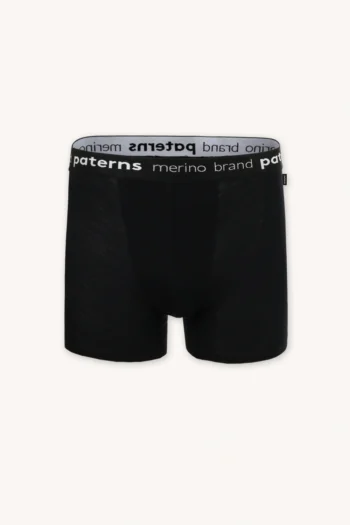 Bokserki z wełny merino termoaktywne męskie czarne