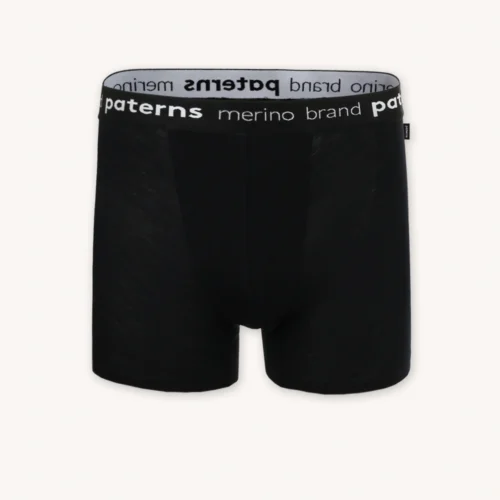 Bokserki z wełny merino termoaktywne męskie czarne