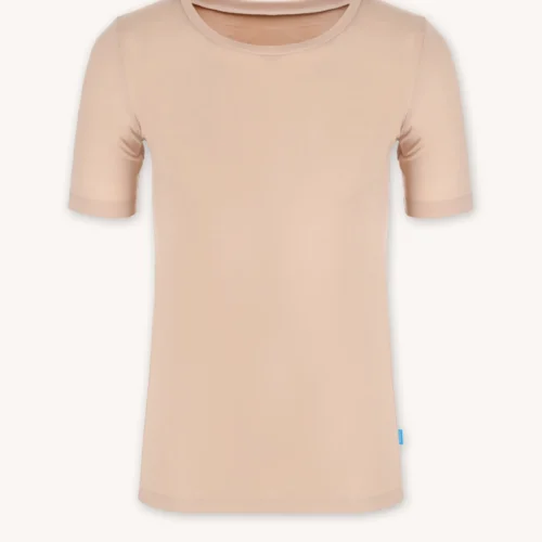 Koszulka pod koszulę 100% merino z dekoltem U męska cielista Koszulka pod koszulę 100% merino z dekoltem U męska cielista