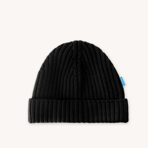 Czapka z wełny merino dokerka czarna