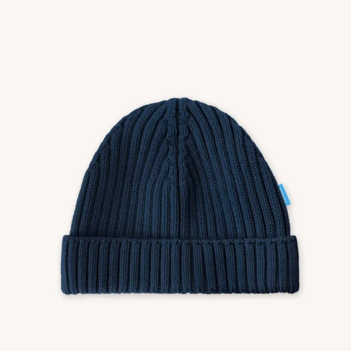 Czapka z wełny merino dokerka petrol