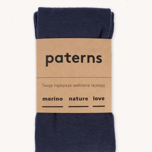 Rajstopy z wełny merino granatowe Rajstopy z wełny merino granatowe