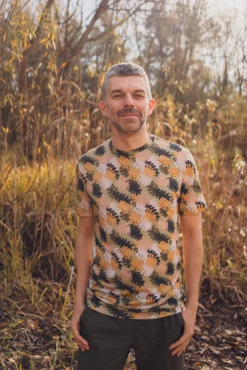 T-shirt z wełny merino męski oakie dokie