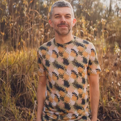 T-shirt z wełny merino męski oakie dokie