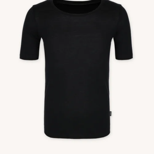 Koszulka pod koszulę 100% merino z dekoltem U męska czarna Koszulka pod koszulę 100% merino z dekoltem U męska czarna