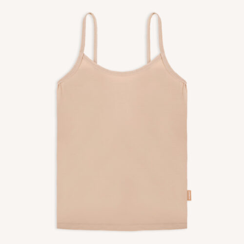 Podkoszulka termoaktywna z wełny merino na ramiączkach cielista