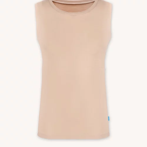 Podkoszulka pod koszulę 100% merino z dekoltem U męska cielista Podkoszulka pod koszulę 100% merino z dekoltem U męska cielista