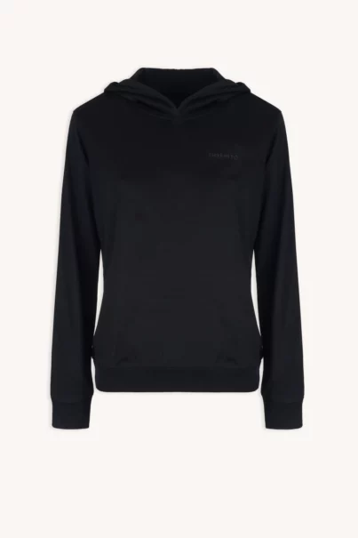 Bluza z wełny merino damska hoodie czarna