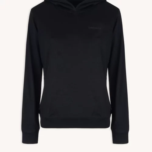 Bluza z wełny merino damska hoodie czarna Bluza z wełny merino damska hoodie czarna