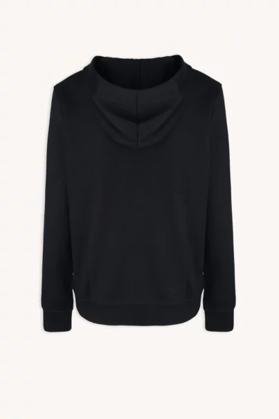 Bluza z wełny merino damska hoodie czarna
