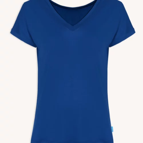 Koszulka z wełny merino damska kobaltowa Koszulka z wełny merino damska kobaltowa