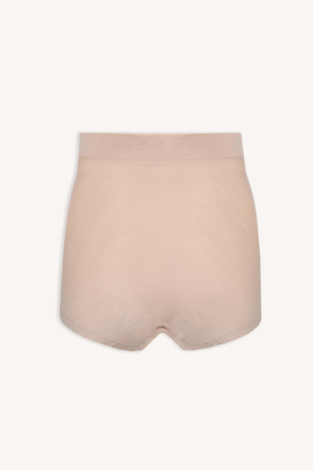 Bluza z wełny merino oversize z kołnierzem w trójkąty prezentowana na gładkim białym tle, pokazana od tyłu.