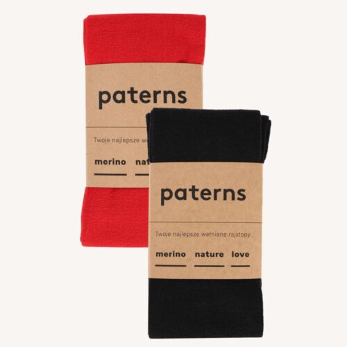 Dwupak: rajstopy czarne i czerwone Dwupak: rajstopy czarne i czerwone