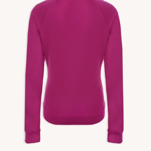 Męska koszulka z wełny merynosów w kolorze mokka jest pokazana od tyłu, podkreślając jej klasyczny krój i wygodne dopasowanie.