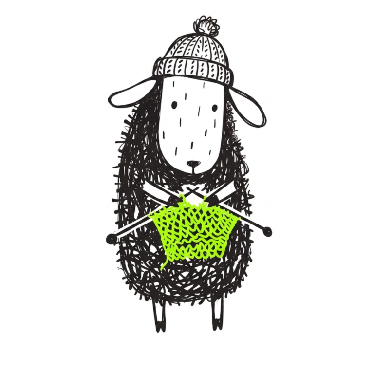 Merino wool illustration