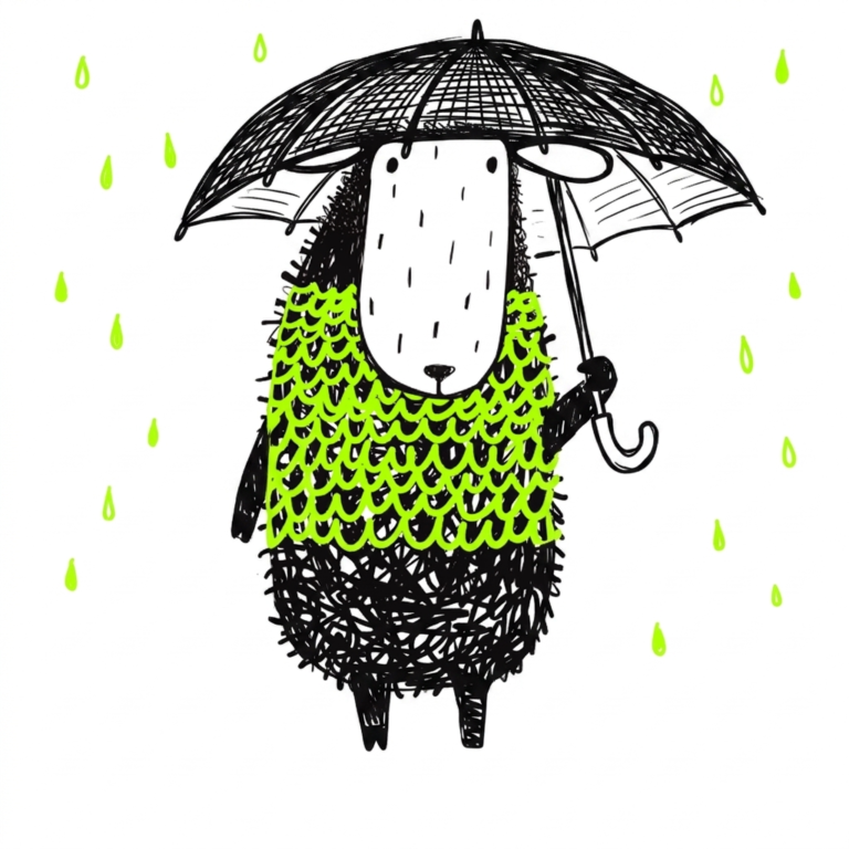 Merino wool illustration