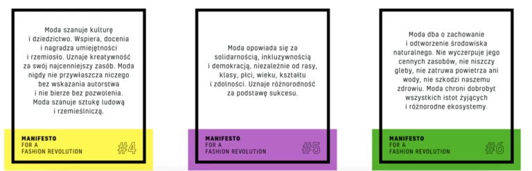 Manifest Fashion Revolution – punkty 4–6