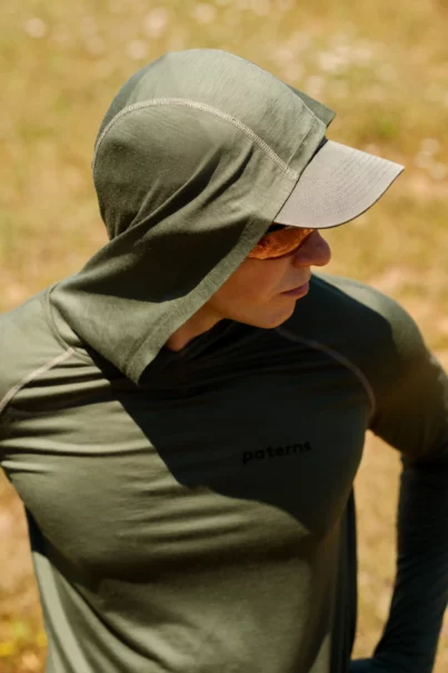 Bluza sunhoodie z wełny merino męska oliwkowa
