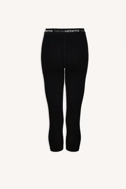 Legginsy 3/4 termoaktywne z wełny merino 100% damskie czarne