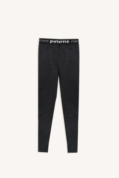 Legginsy termoaktywne z wełny merino 100% dla dzieci szare